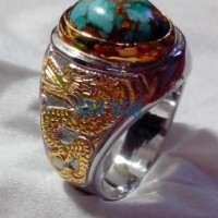 cincin perak ikat batu kosongan kode 484