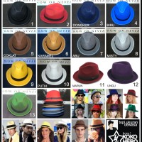 Jual topi Fedora Coboy hat dewasa beludru hats Murah