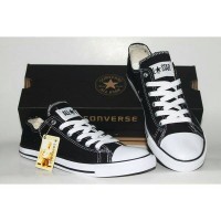 sepatu converse ( all star ) hitam putih slim