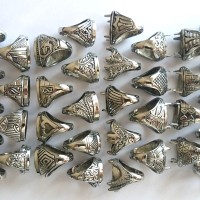 Ikat Cincin Ring Emban Cangkang Batu Akik Germanium Grosir Size 17-18