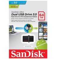 Flashdisk Sandisk OTG Dual Drive USB 3.0 64GB Original