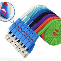 Jual Kabel Data Micro USB Led Smile (Nyala Kedap Kedip) Murah