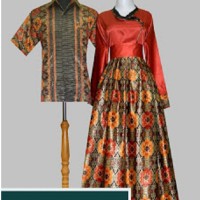 Couple GAMIS Hijab Batik SEMI SUTERA EVITA