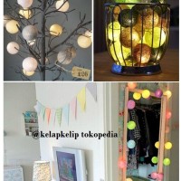 Jual COTTON STRING BALL LIGHT LIGHTS BOLA LAMPU PROJECTOR KAMAR HIAS TIDUR Murah