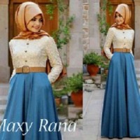 Baju Gamis pesta Rana maxi set / Setelan