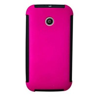 Max Shield Tinted Side Bumper Design Case For Motorola Moto E - Pink