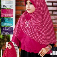 Hijab/Jilbab Khimar Pet Polka Bolak Balik