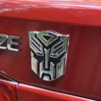 Jual Emblem Mobil Metalik Motif Transformer (Bahan Logam) Murah