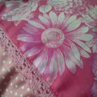 Mukena katun jepang Anaqu motif trisa fushia