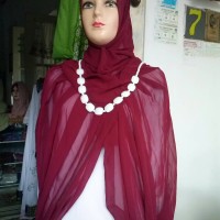 jilbab instan maulina warna merah hati