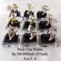 Grosir Ring / Emban Cincin Wanita Perak Malaysia / Cina
