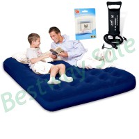 Jual Kasur Angin Double + Pompa Manual 12 Inch + Lem Merek Bestway Murah