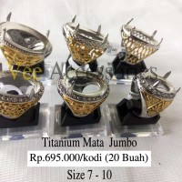 Grosir ring / emban / ikat Cincin Super Titanium Jumbo