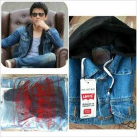 Jaket Hoodie Jumper Ariel Jeans Levis Warna Biru Muda Blue Wash Hodie