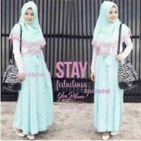 Jual Setelan Polkadot Nayla Sweet Blue KA0134 Murah