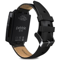 Pebble Steel Smartwatch with Leather Watch Band