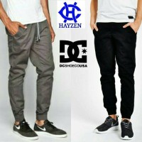 Jual CELANA JOGGER PANTS MERK DC HITAM ABU Murah