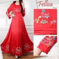 MAXI FELISA/busana muslim wanita/gamis/rok payung lebar