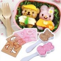 Jual Cetakan Pencetak Nasi Rice Nori Bento Mold Beruang Kelinci Set 037 Murah