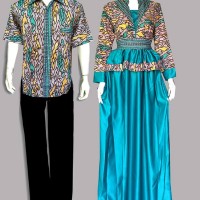 Couple GAMIS Hijab MUSLIMAH Batik MEGA MENDUNG
