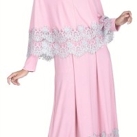 Baju Gamis Plus Kerudung / Busana Muslim Wanita Plus Jilbab SNS 784