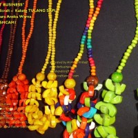 Kalung TULANG SAPI Model Cemara Aneka Warna paket 10 pcs