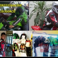 Jaket Kawasaki Ninja Kulit Oscar Import + Full Protector