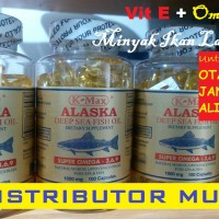Jual PUTIH - Minyak Ikan Lautan Dalam ALASKA K-MAX Omega 3, 6, 9, Vitamin E Murah