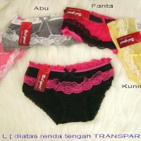Pakaian Dalam Renda KOMBINASI setengah transparan
