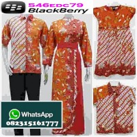 Paket Family Sarimbit GAMIS Batik PARANG ORANGE
