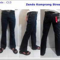 Jual Celana Jeans Cutbray Cowok | Street Komprang | Navy | Zendo | C13 Murah