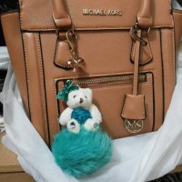 bag charm gantungan kunci tas boneka teddy bear blink bling glitter