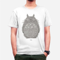 Jual kaos tshirt totoro kartun film putih big size XXXL Murah