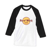 Jual kaos tshirt raglan H&R cafe hard Work Cape DTG custom Murah