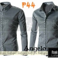 P44 Kemeja Hem SLIM FIT Macho, Pabrik Distro Baju Bagus UKURAN LENGKAP