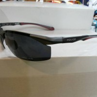 Jual kacamata police S1905 grey & red polarized lens Murah