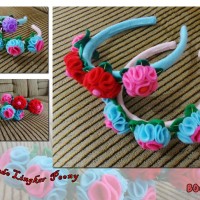 Bando Flanel Lingkar Peony