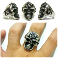 Ring Skull Skull Ring cincin tengkorak Black Rose