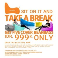 Jual joy-package 5 pcs waterproof bean bags - kursi pantai - kursi santai Murah