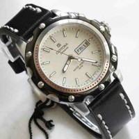 JAM TANGAN ORIGINAL PRIA/COWO GIOTONA 6045 KULIT SILVER PUTIH