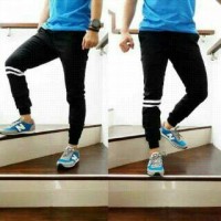 Jual jogger pants panjang strip Murah