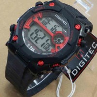 Jam Tangan Pria / Cowok Digitec Original ST Black - Red