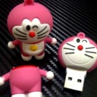 Jual 1938 USB FLASHDISK UNIK BONEKA KARAKTER LUCU DORAEMON PINK - BUS0126 - Murah