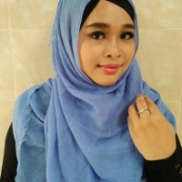Jual pashmina ombre polos biru muda agak ungu Murah