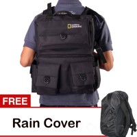 Jual Tas Kamera National Geographic Kode D Black (FREE RAIN COVER) Murah
