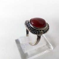 Cincin Wanita Batu Akik Raflesia Coklat (RCRC01)