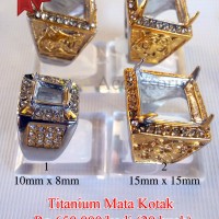 20 buah Ikatan / emban / Ring Cincin Titanium Mata Kotak