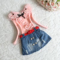 Rok Jeans Ikat Pinggang Anak Perempuan BW01063H6