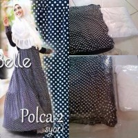 GAMIS SYARI MOTIF POLKADOT CANTIK BISA UNTUK IBU MENYUSUI