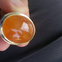 Batu Cincin Akik Orange Kalsedon Kristal Motif Sodo Kecil